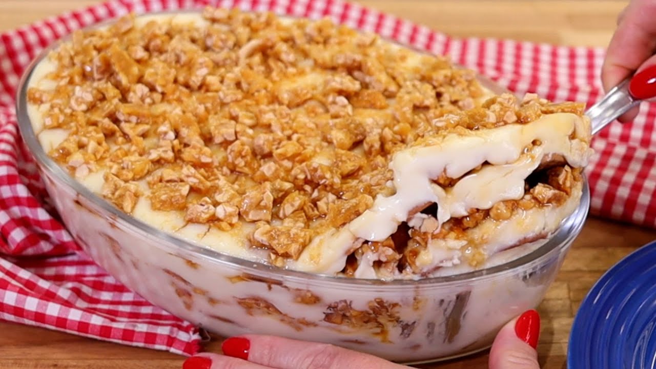 ESSE É O MELHOR PAVÊ QUE EU JÁ FIZ! PAVÊ CREMOSO COM CROCANTE DE AMENDOIM!