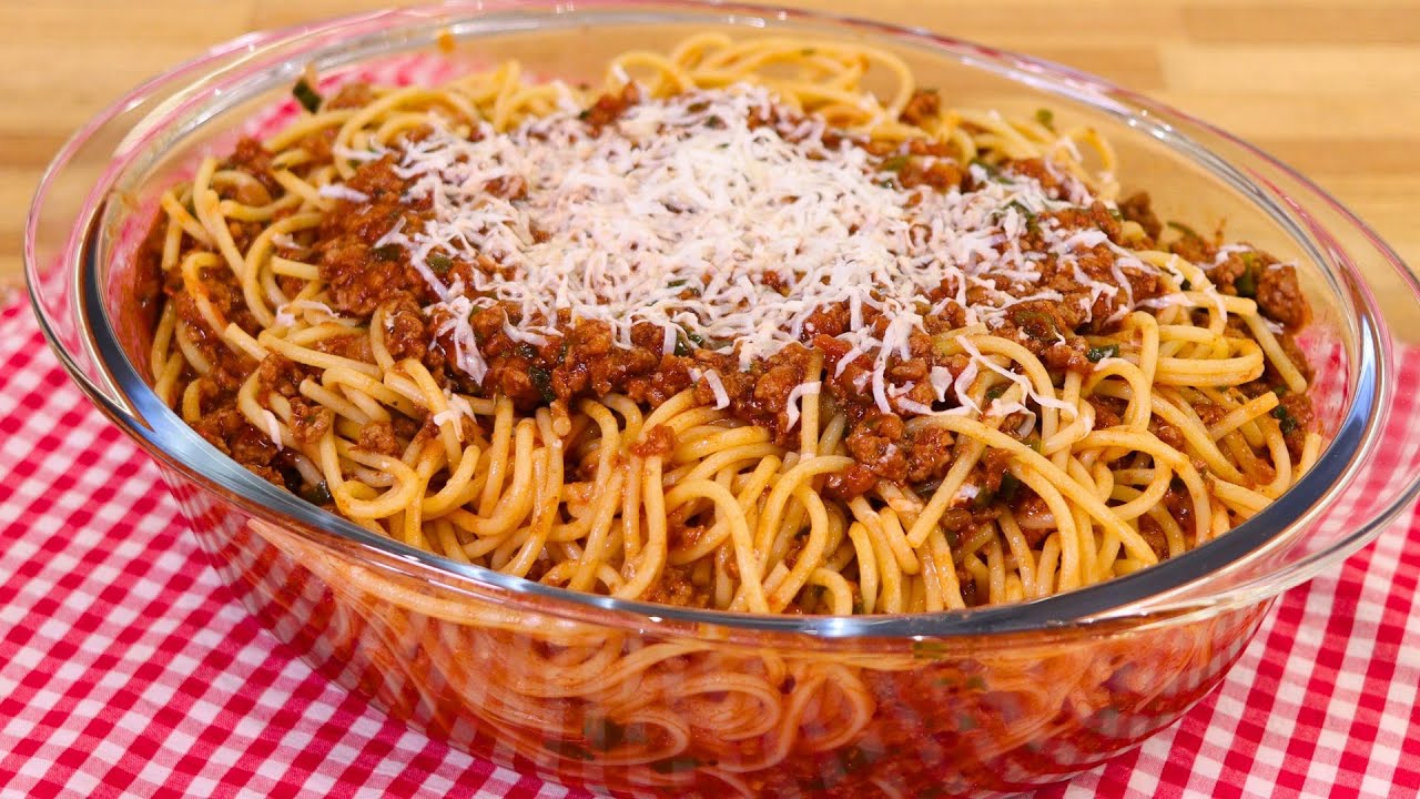 MACARRONADA DE CARNE MOÍDA SIMPLES, FÁCIL E SOLTINHA | MACARRÃO COM CARNE MOÍDA | ALMOÇO DE DOMINGO