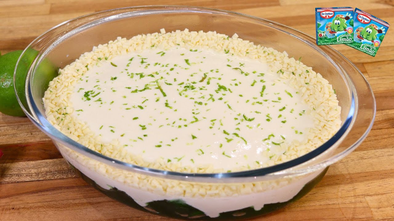 MEXEU, TÁ PRONTO! A SOBREMESA GELADA DE LIMÃO MAIS FÁCIL QUE EU JÁ FIZ! | GELATINA CREMOSA DE LIMÃO