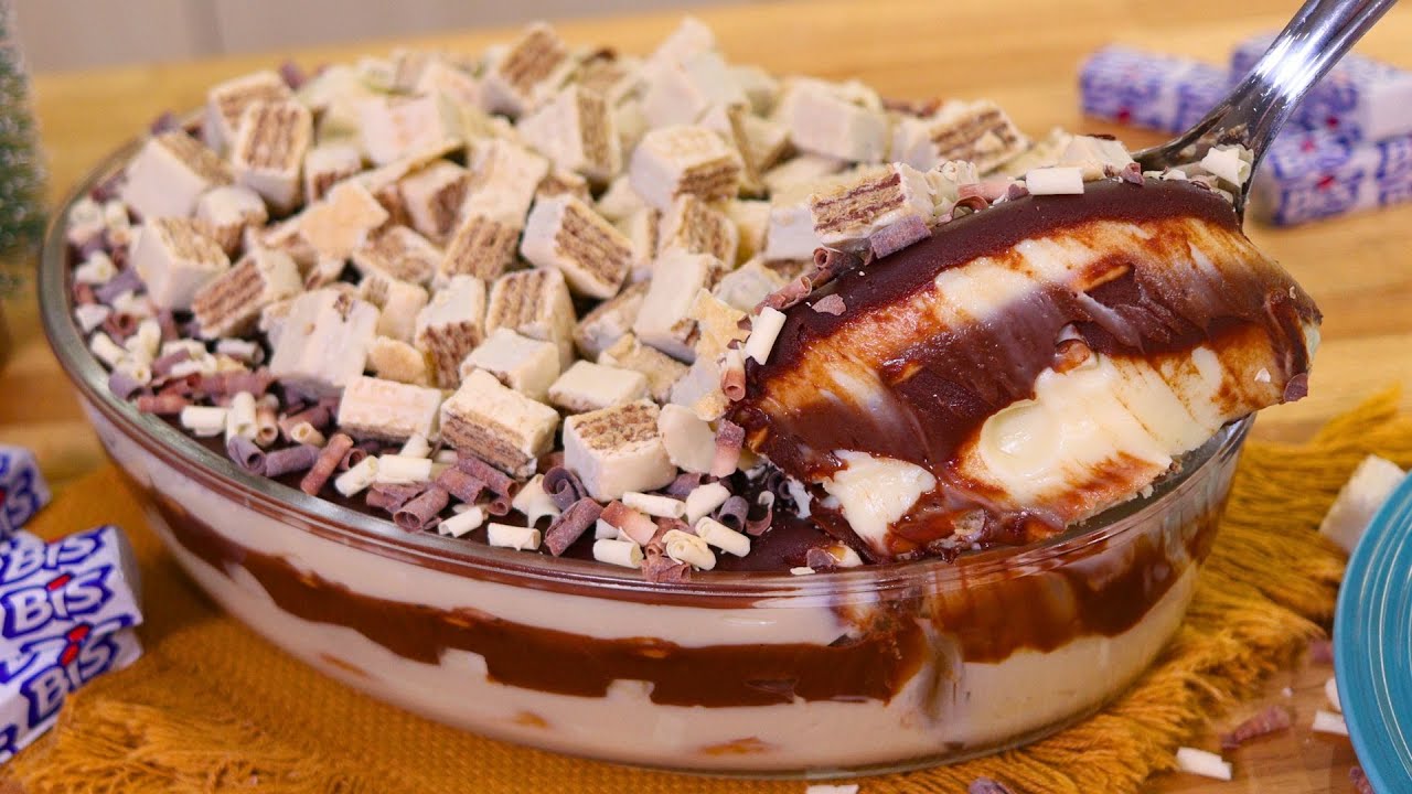 PAVÊ DE BIS SUPER FÁCIL E DELICIOSO PARA O ANO NOVO | PAVÊ DE BIS BRANCO