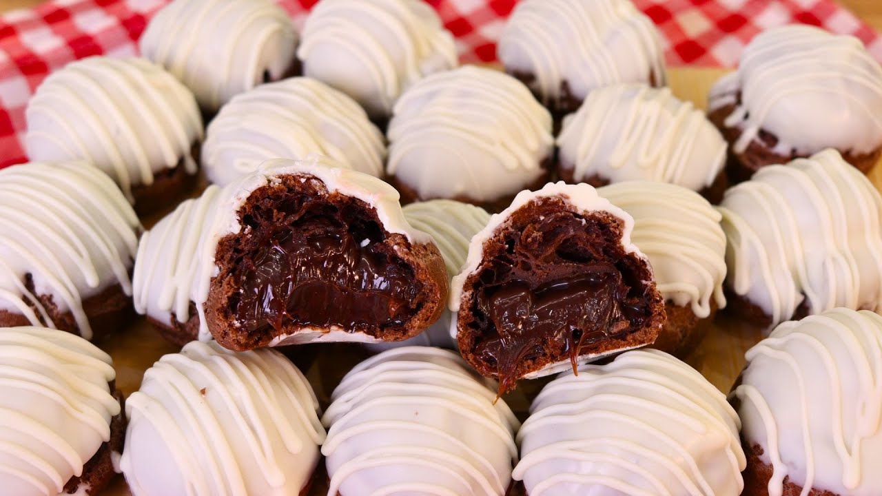 CAROLINAS COM MASSA DE CHOCOLATE RECHEADA COM BRIGADEIRO | CAROLINA DE PADARIA FÁCIL | MASSA CHOUX