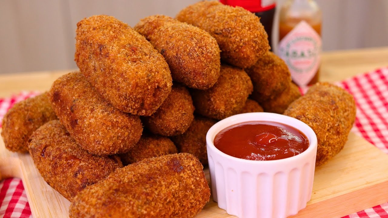 O MELHOR E MAIS FÁCIL CROQUETE DE CARNE MOÍDA! | CROQUETE DE CARNE CREMOSO E FÁCIL