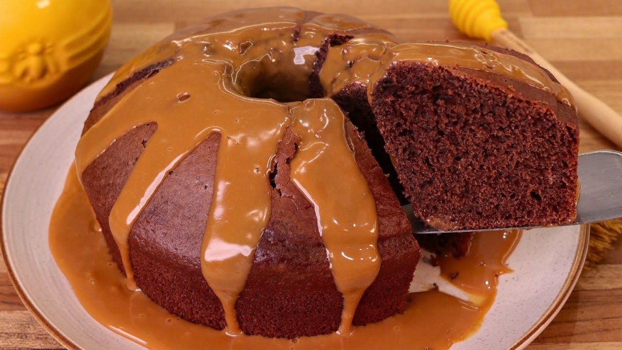 BOLO PÃO DE MEL SIMPLES E FOFINHO | BOLO PÃO DE MEL FÁCIL COM DOCE DE LEITE
