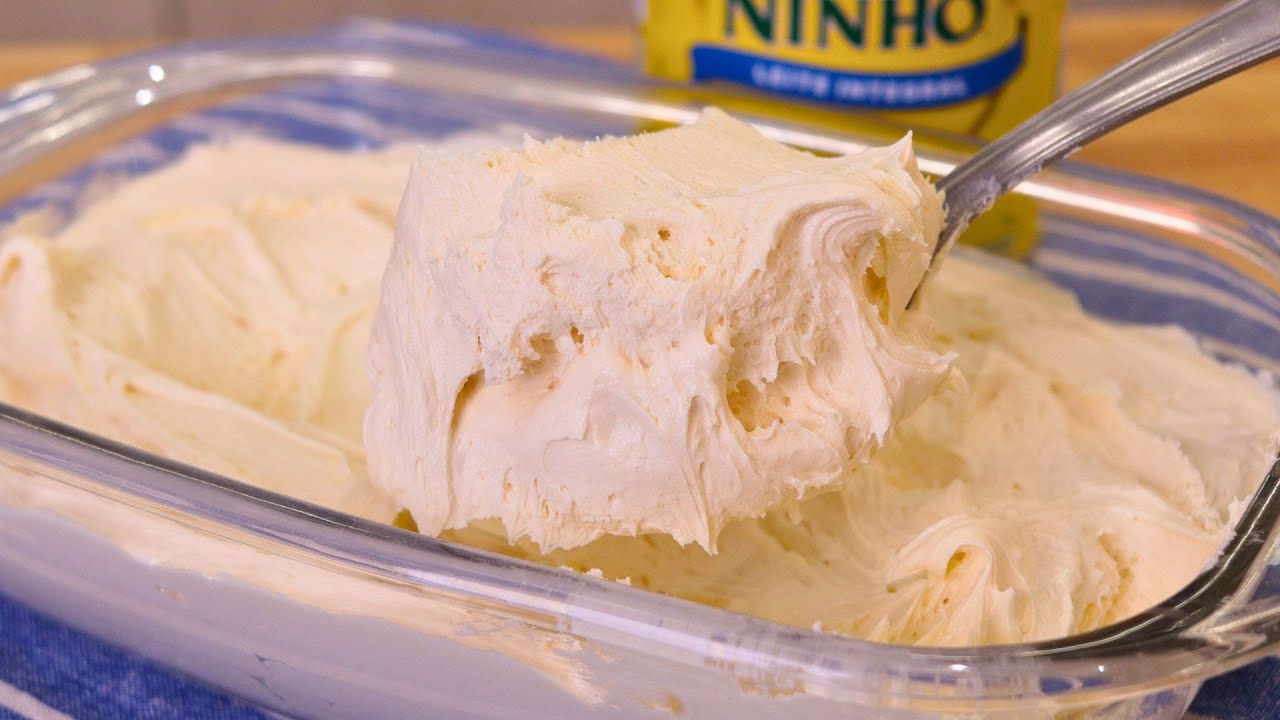 SEM GELATINA E EMULSIFICANTE | RECHEIO MOUSSE DE LEITE NINHO PARA BOLOS ESTRUTURADO