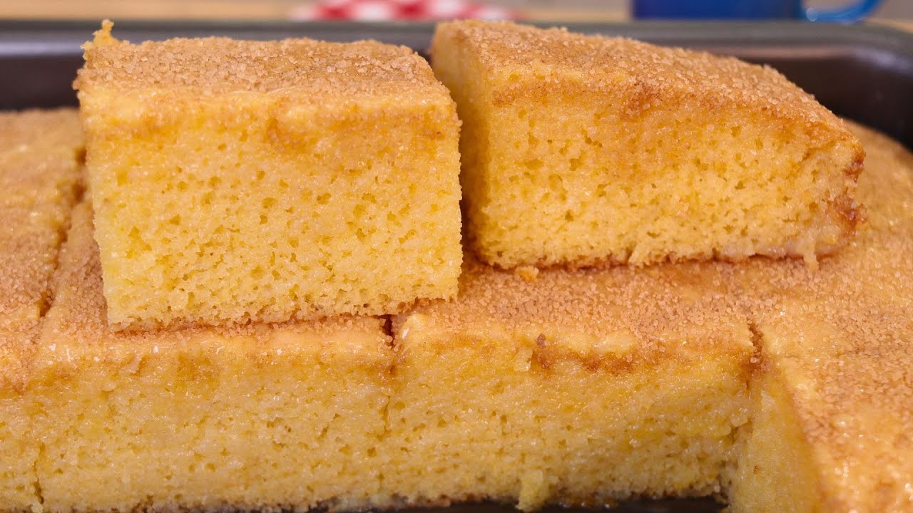 NÃO É À TOA QUE ESSE BOLO DE FUBÁ ESTÁ VIRALIZADO! | BOLO DE FUBÁ FOFO E MOLHADINHO PERFEITO